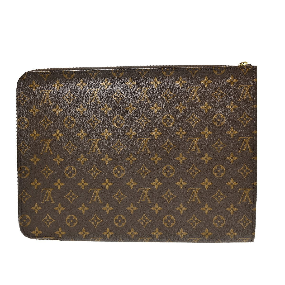 Louis Vuitton Poche Documents Monogram Canvas Brown Canvas Briefcase Bag (Pre-Owned)