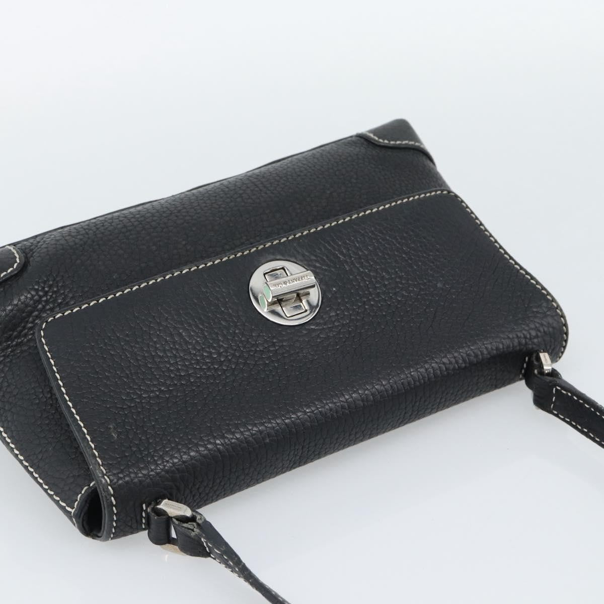 Tiffany & Co. Vintage Leather Black Leather Shoulder Bag Bag (Pre-Owned)