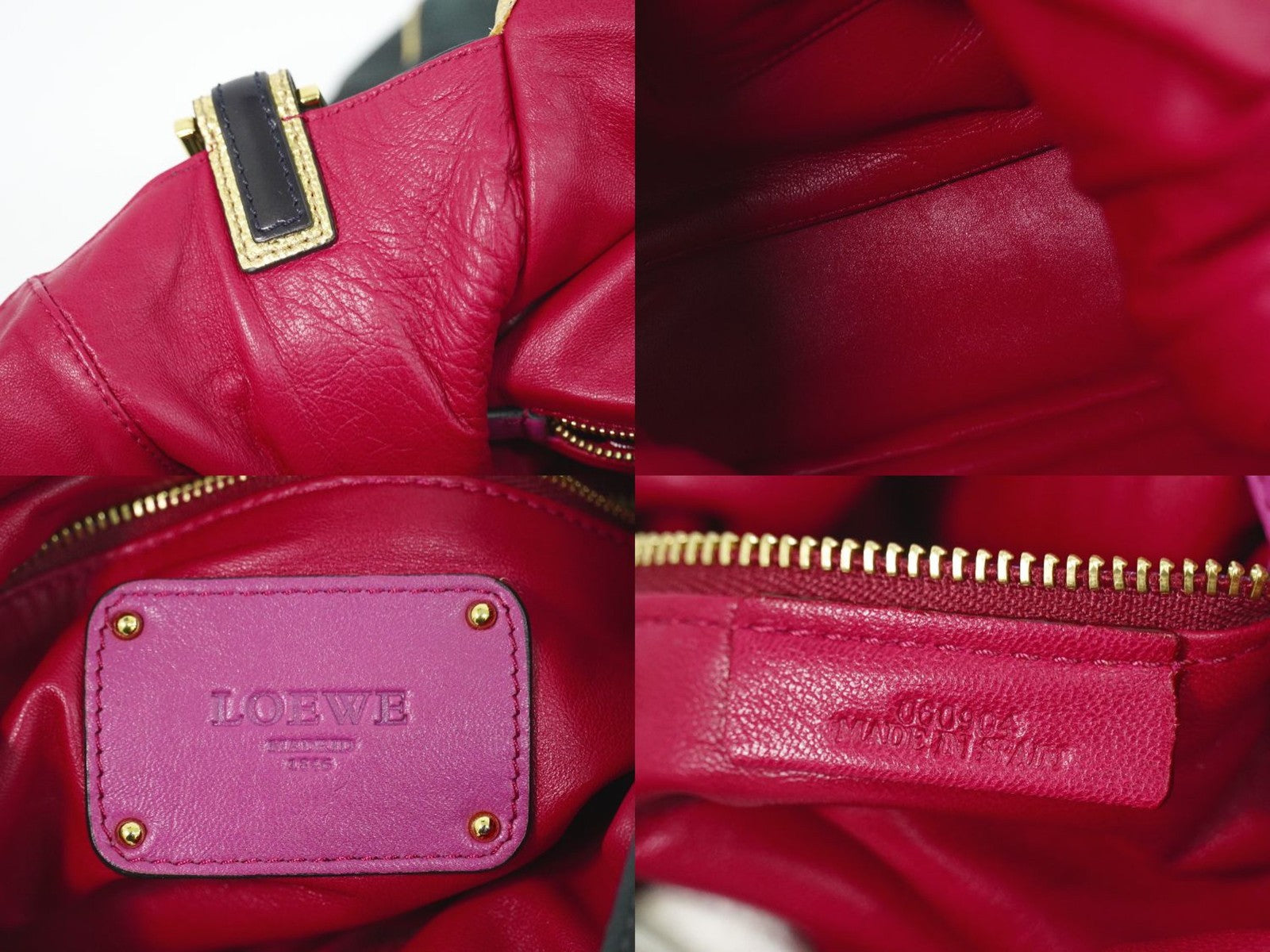 Loewe Anagram Suede Black Suede Shoulder Bag Bag (Pre-Owned)