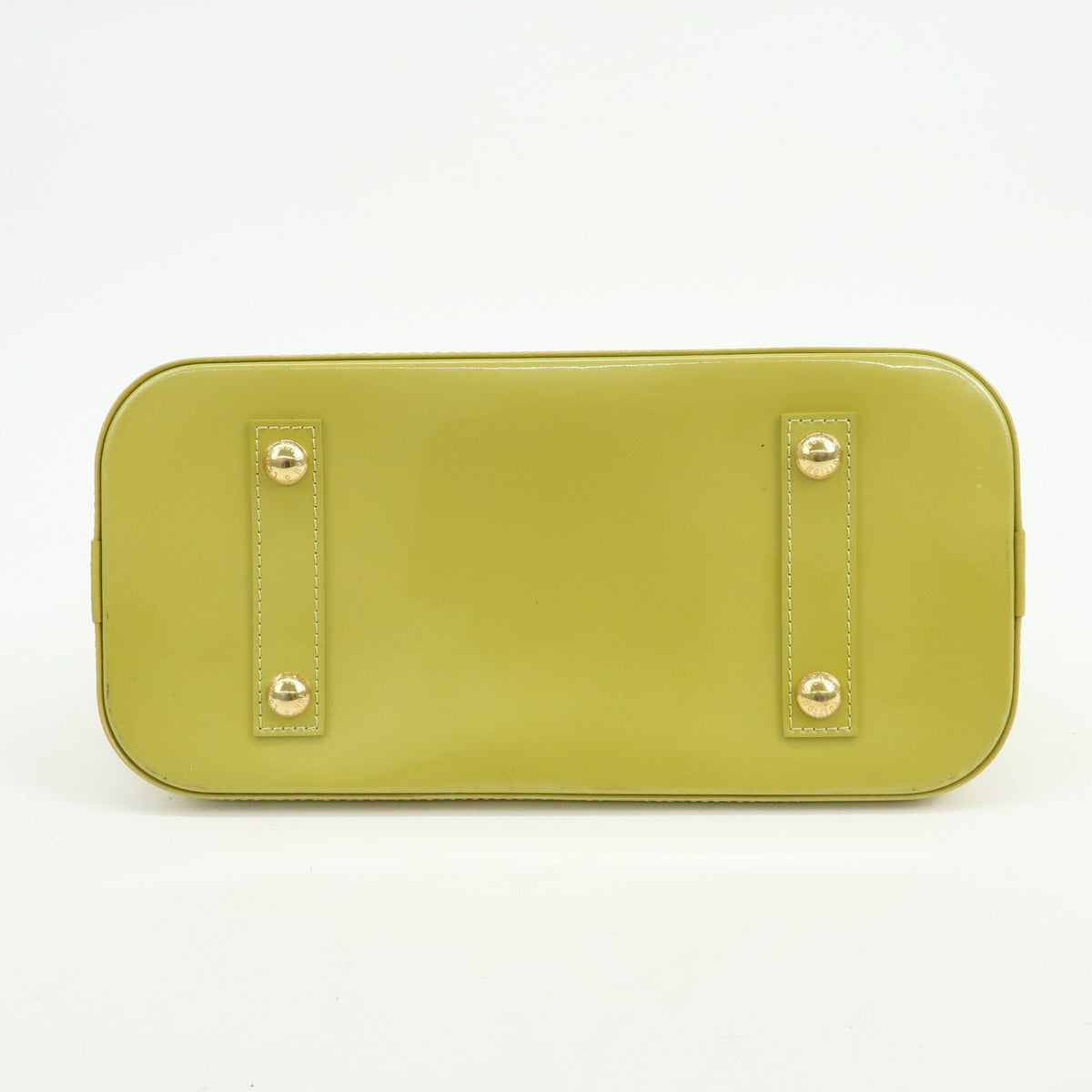 Louis Vuitton Alma Monogram Vernis Green Patent_Leather Handbag (Pre-Owned)