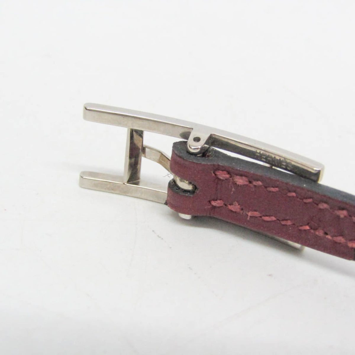 Hermes Hapi 3 Leather Burgundy Leather Bracelet Jewelry (Pre-Owned)
