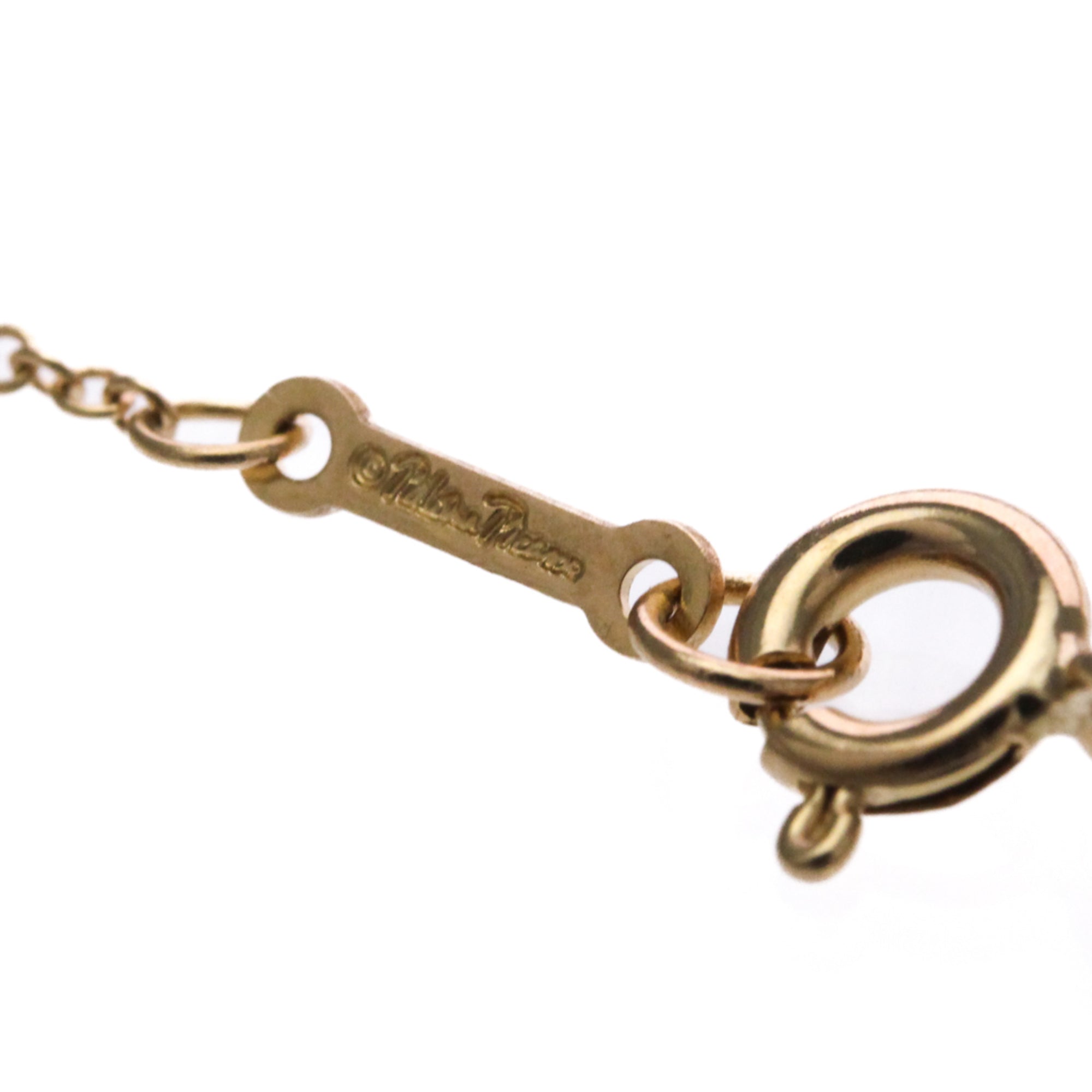 Tiffany & Co. Paloma Picasso Olive Leaf Pendant 18K Rose Gold With Diamond Gold Pink_Gold Necklace Jewelry (Pre-Owned)