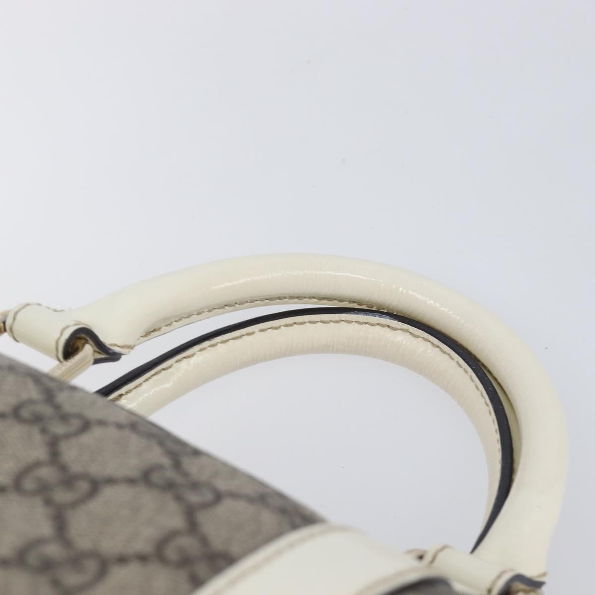 Gucci Joy Boston Gg Coated Canvas Beige Pvc Handbag (Pre-Owned)