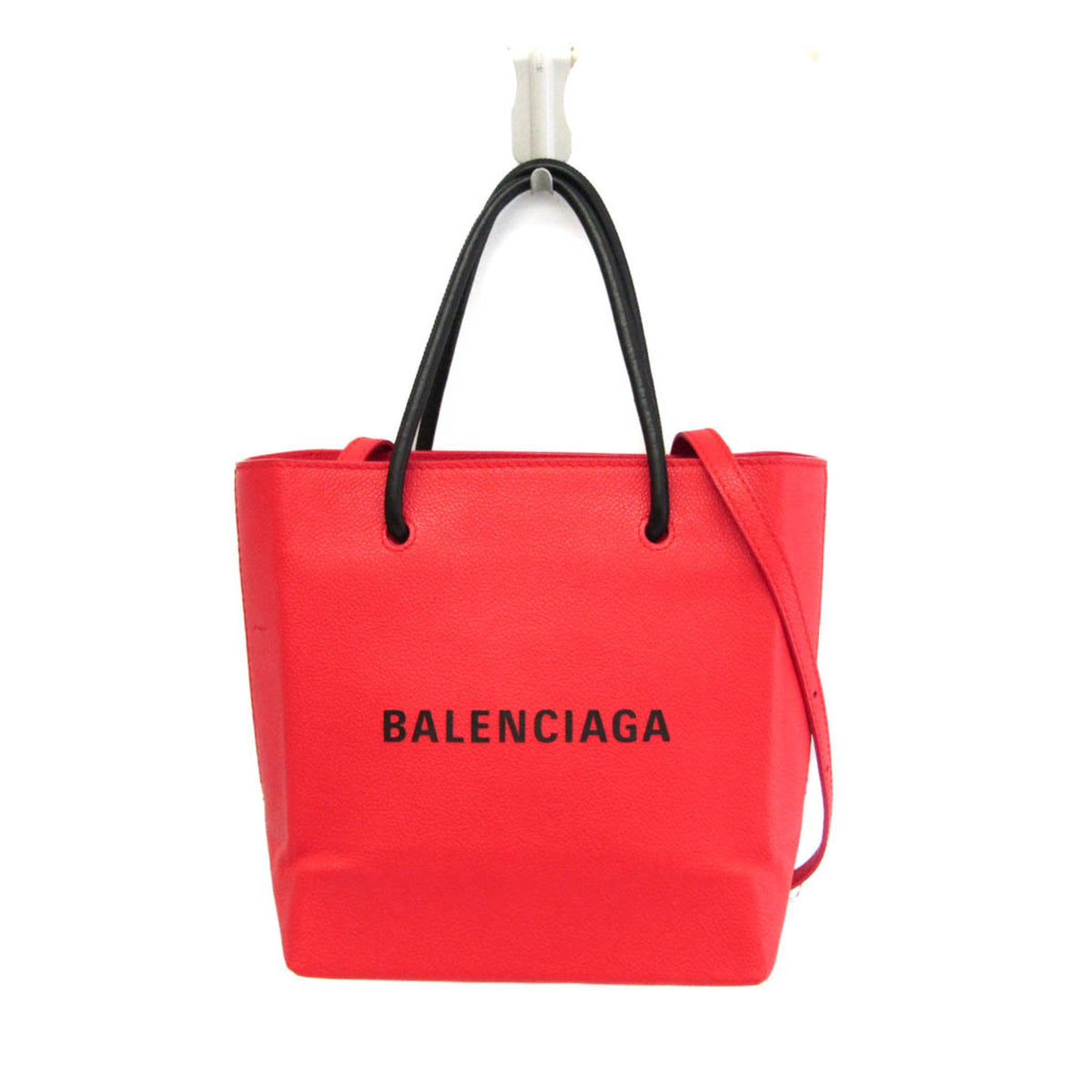 Balenciaga Shopping Leather Red Leather Tote Bag Bag (Pre-Owned)