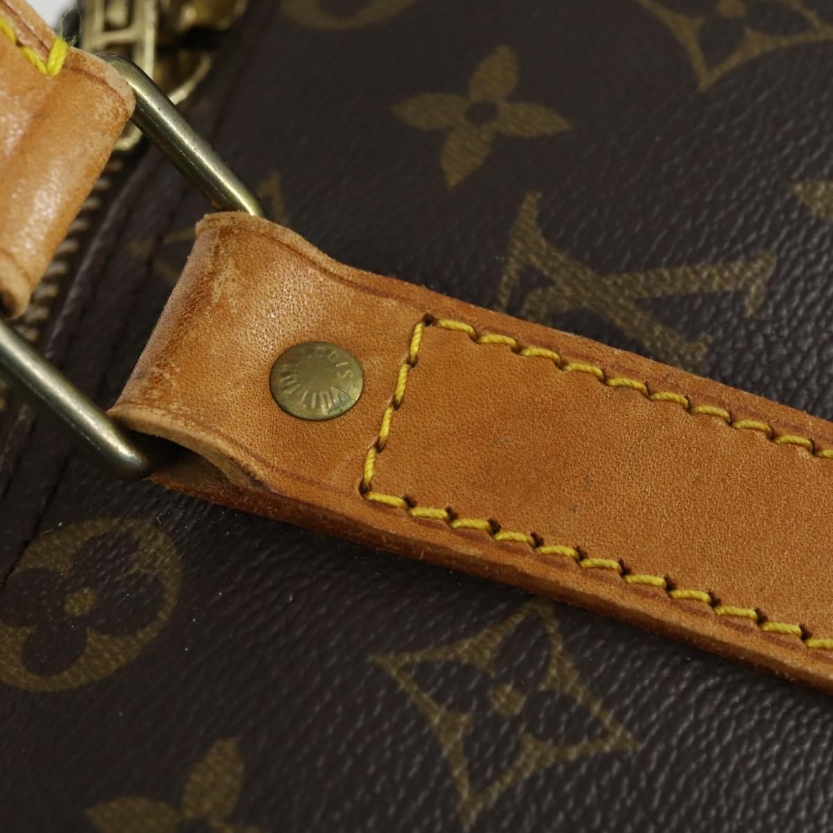 Louis Vuitton Keepall Bandouliere Monogram Canvas Brown Canvas Travel Bag Bag (Pre-Owned)