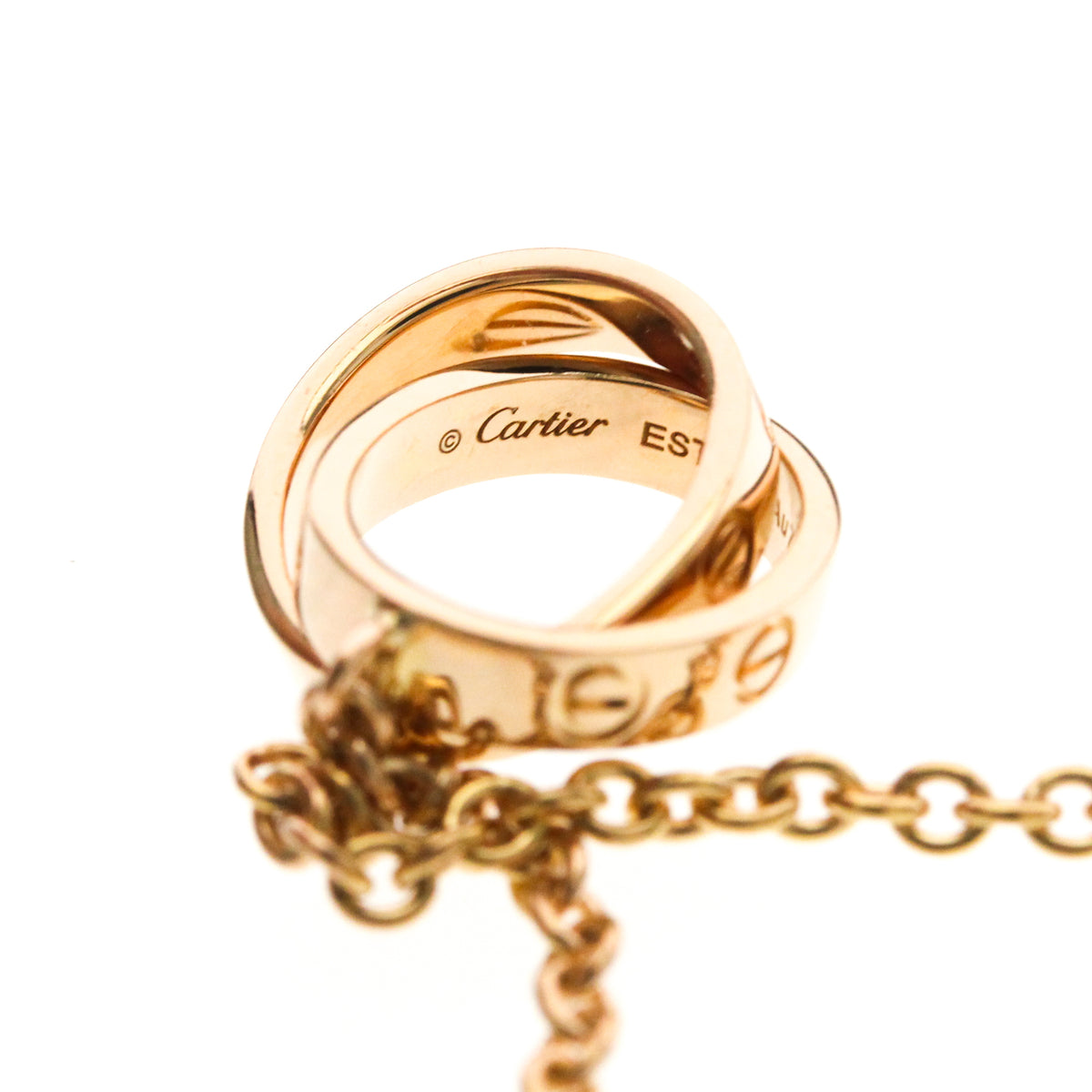 Cartier Baby Love 18K Pink Gold Gold Pink_Gold Necklace Jewelry (Pre-Owned)