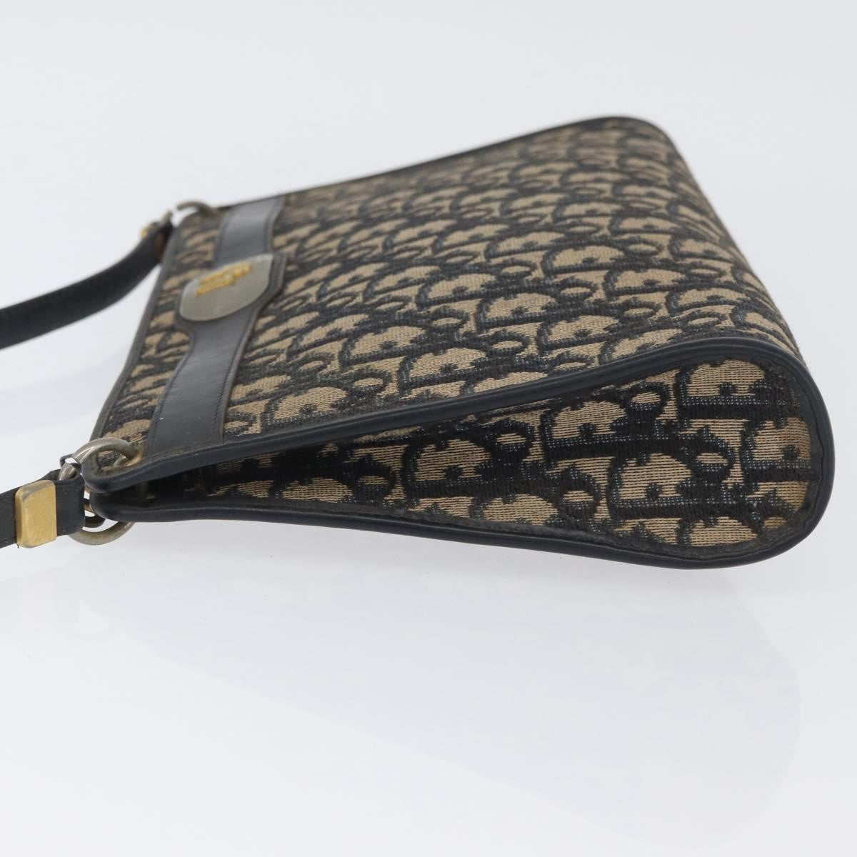 Christian Dior Vintage Trotter Canvas Navy Canvas Shoulder Bag Bag (Pre-Owned)