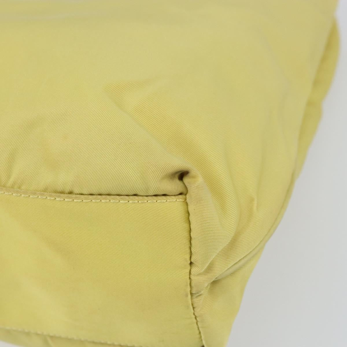 Prada Vintage Tote Nylon Yellow Nylon Tote Bag Bag (Pre-Owned)
