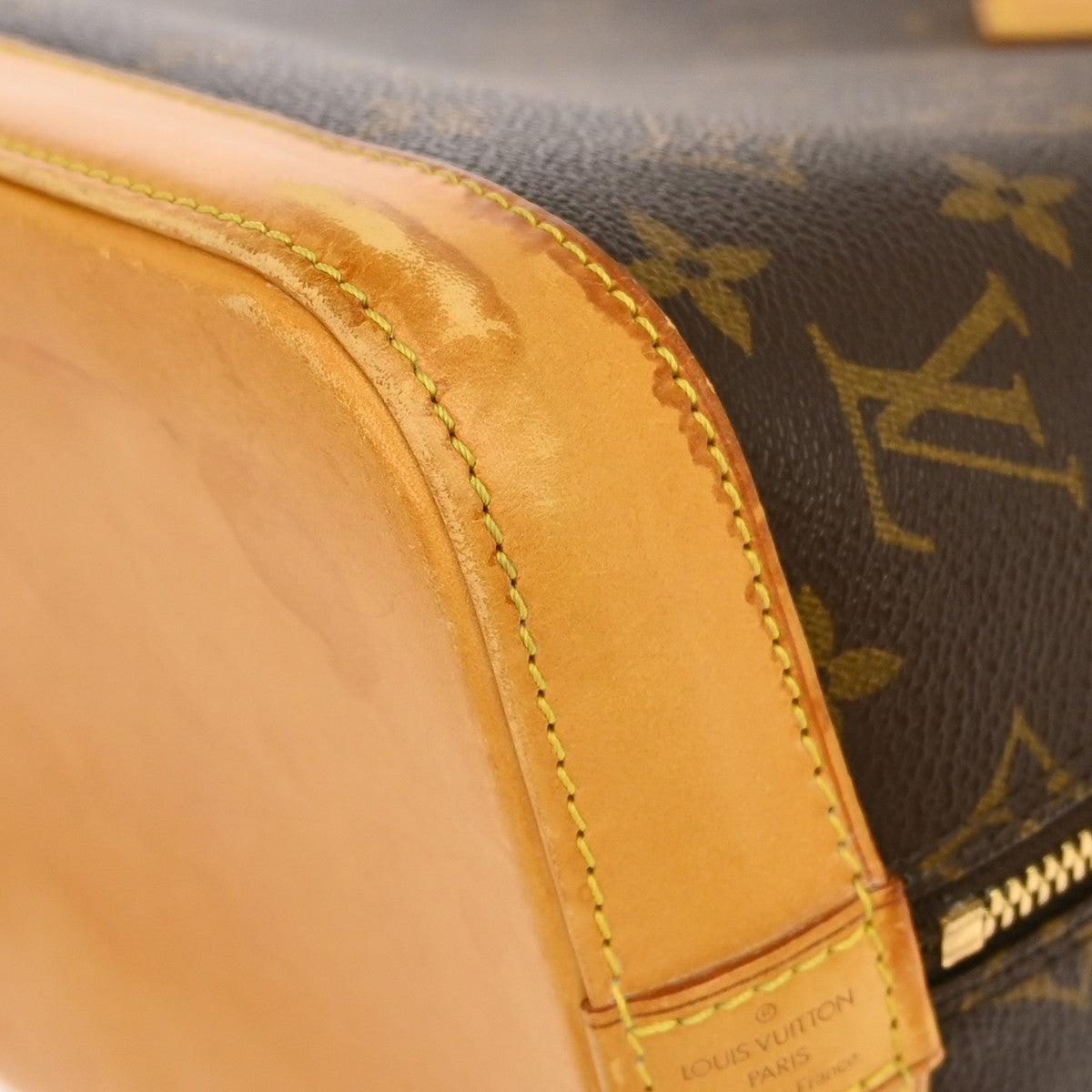 Louis Vuitton Alma Handbag Monogram Canvas Brown Canvas Handbag (Pre-Owned)