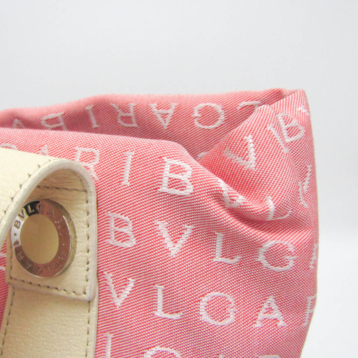 Bvlgari Logomania Canvas Beige Canvas Tote Bag Bag (Pre-Owned)