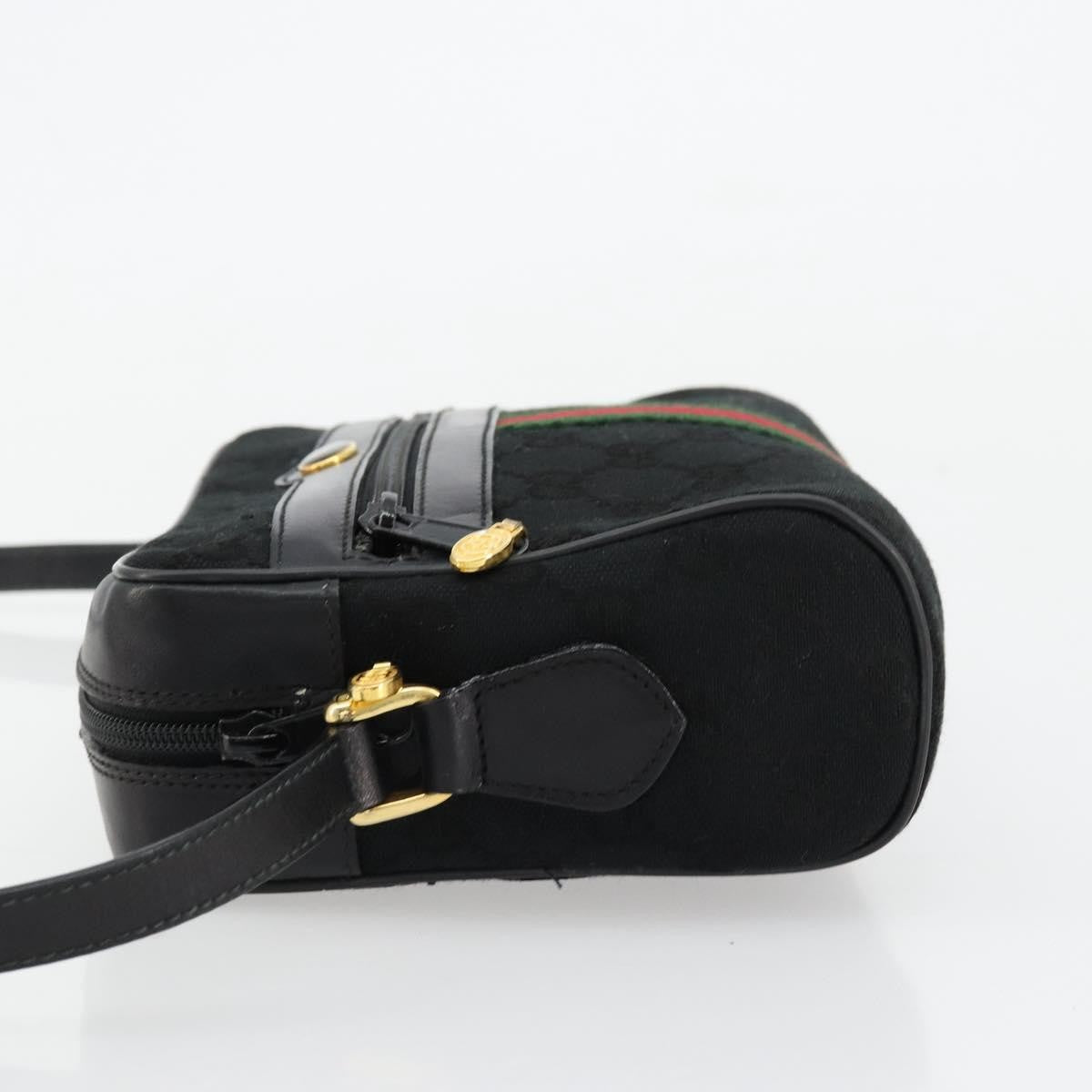 Gucci Ophidia Gg Canvas Black Canvas Shoulder Bag Bag (Pre-Owned)