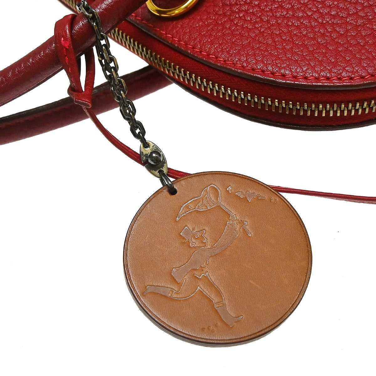 Hermes Bolide Clemence Red Leather Handbag (Pre-Owned)