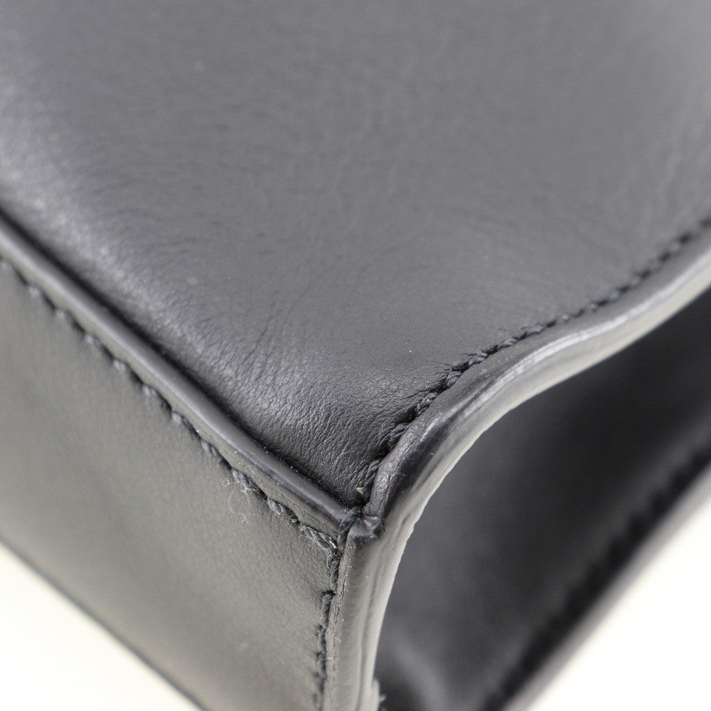Fendi Peekaboo Iconic Fit Leather Black Leather Briefcase Bag (Pre-Owned)
