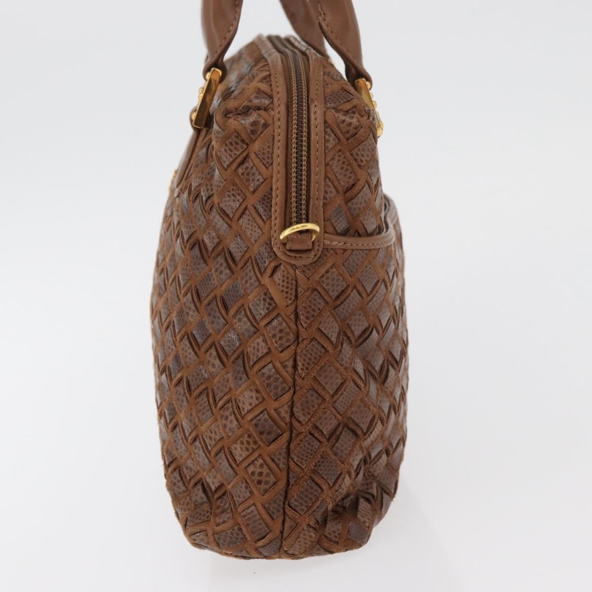 Bally Vintage Leather Brown Leather Handbag (Pre-Owned)