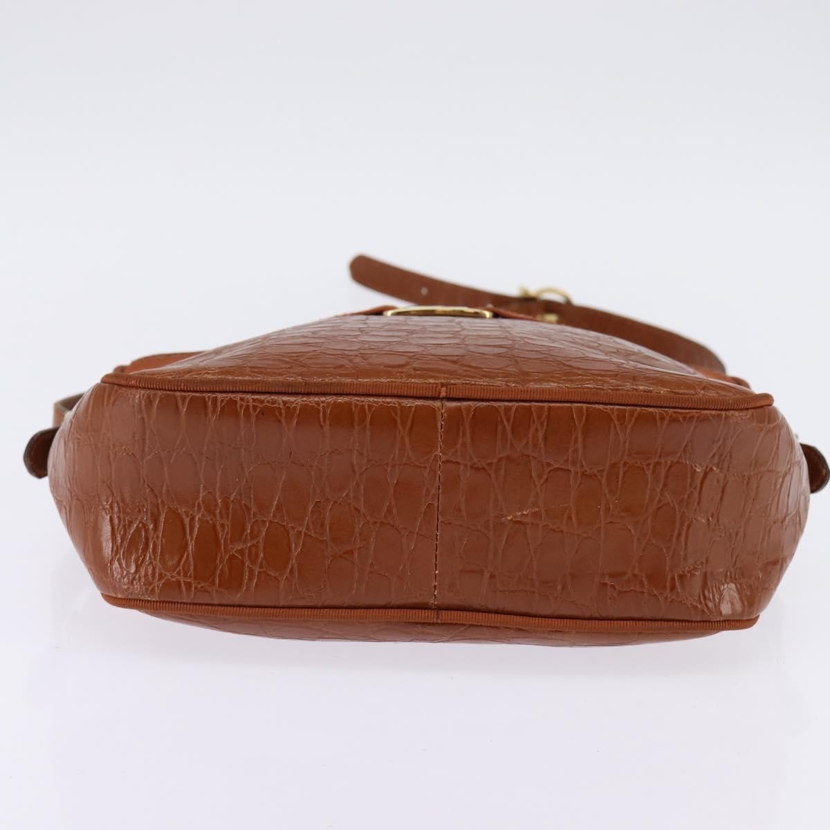Salvatore Ferragamo Vala Leather Brown Leather Shoulder Bag Bag (Pre-Owned)