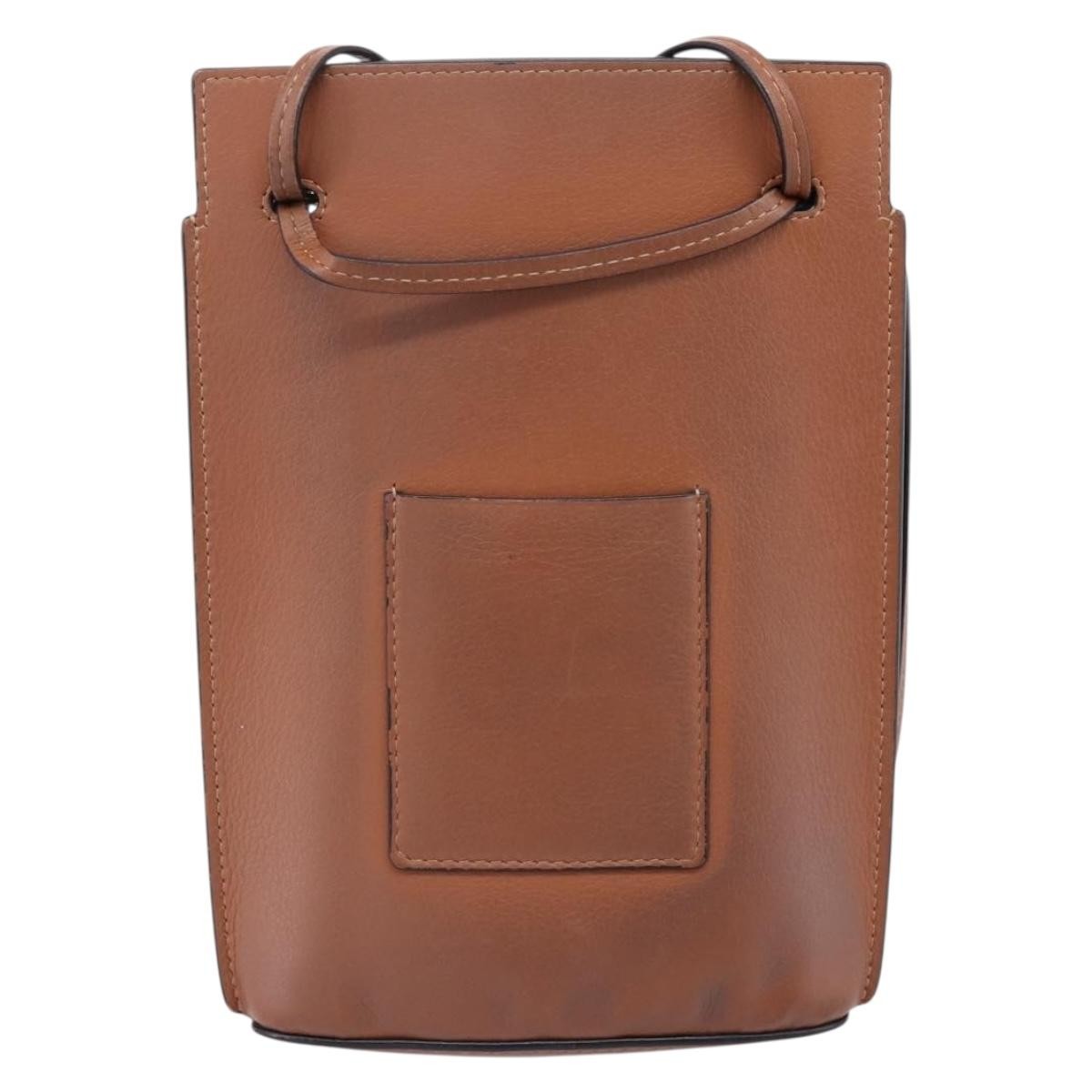 Loewe Dice Pocket Leather Brown Leather Crossbody Bag Bag (Pre-Owned)