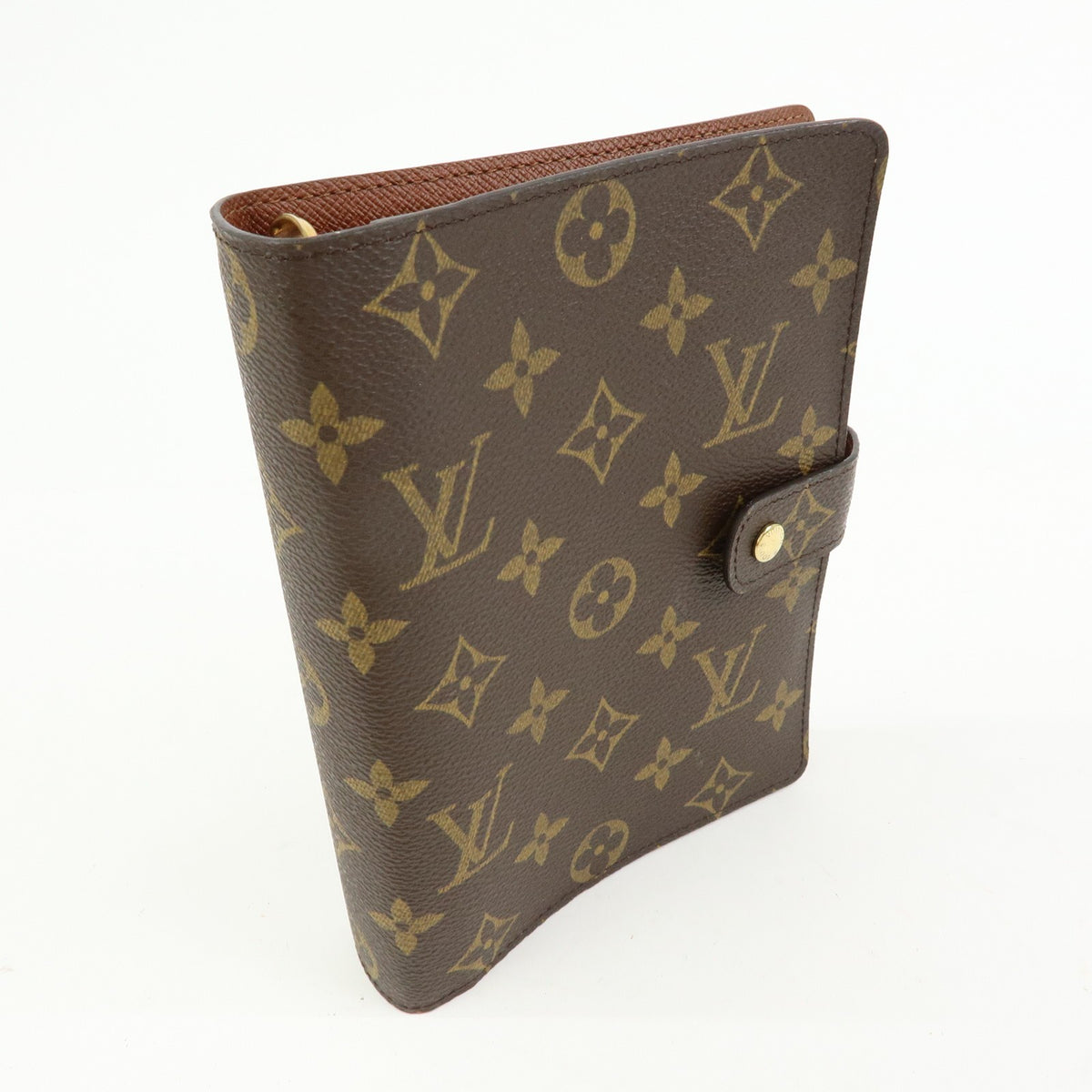 Louis Vuitton Ring Agenda Cover Monogram Canvas Brown Canvas Briefcase Bag (Pre-Owned)