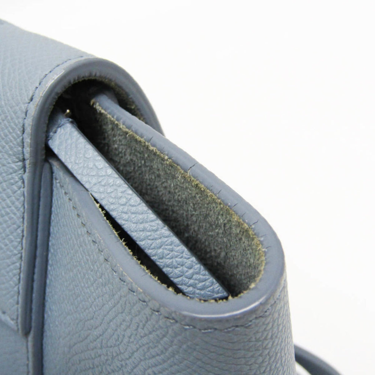 Celine Belt Smooth Calfskin Blue Leather Handbag (Pre-Owned)