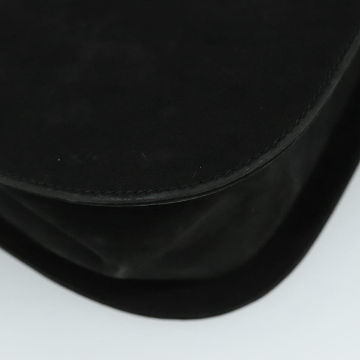 Salvatore Ferragamo Gancini Suede Black Suede Shoulder Bag Bag (Pre-Owned)