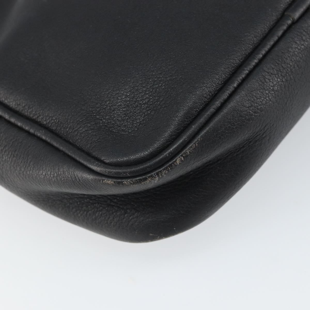 Christian Dior Cd Shoulder Bag Leather Navy Leather Shoulder Bag Bag (Pre-Owned)