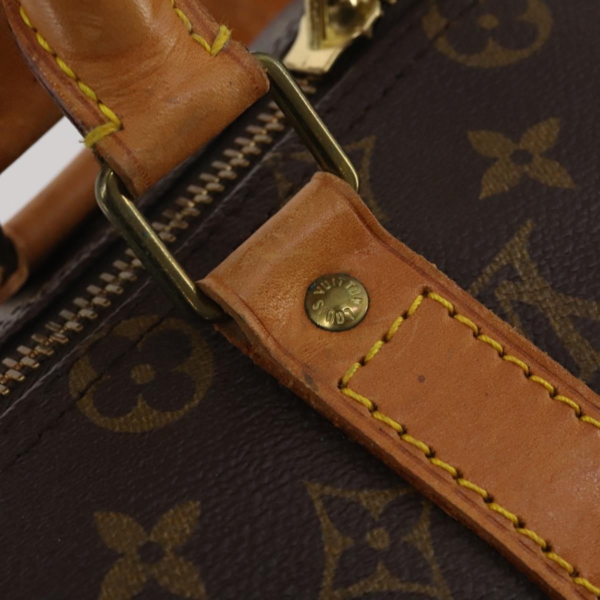Louis Vuitton Keepall Bag Monogram Canvas Brown Canvas Travel Bag Bag (Pre-Owned)