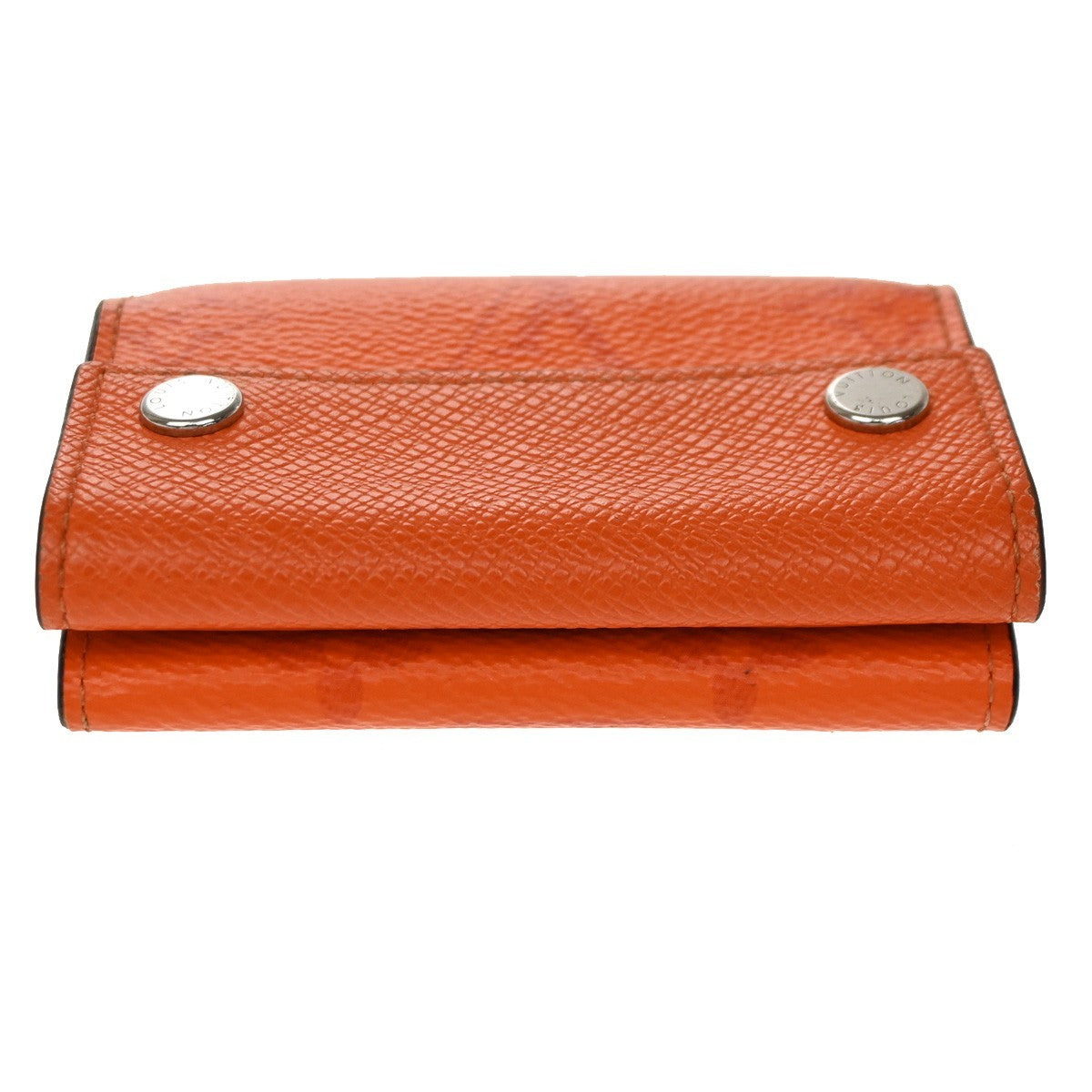 Louis Vuitton Discovery Monogram Taigarama Orange Leather Wallets Accessory (Pre-Owned)