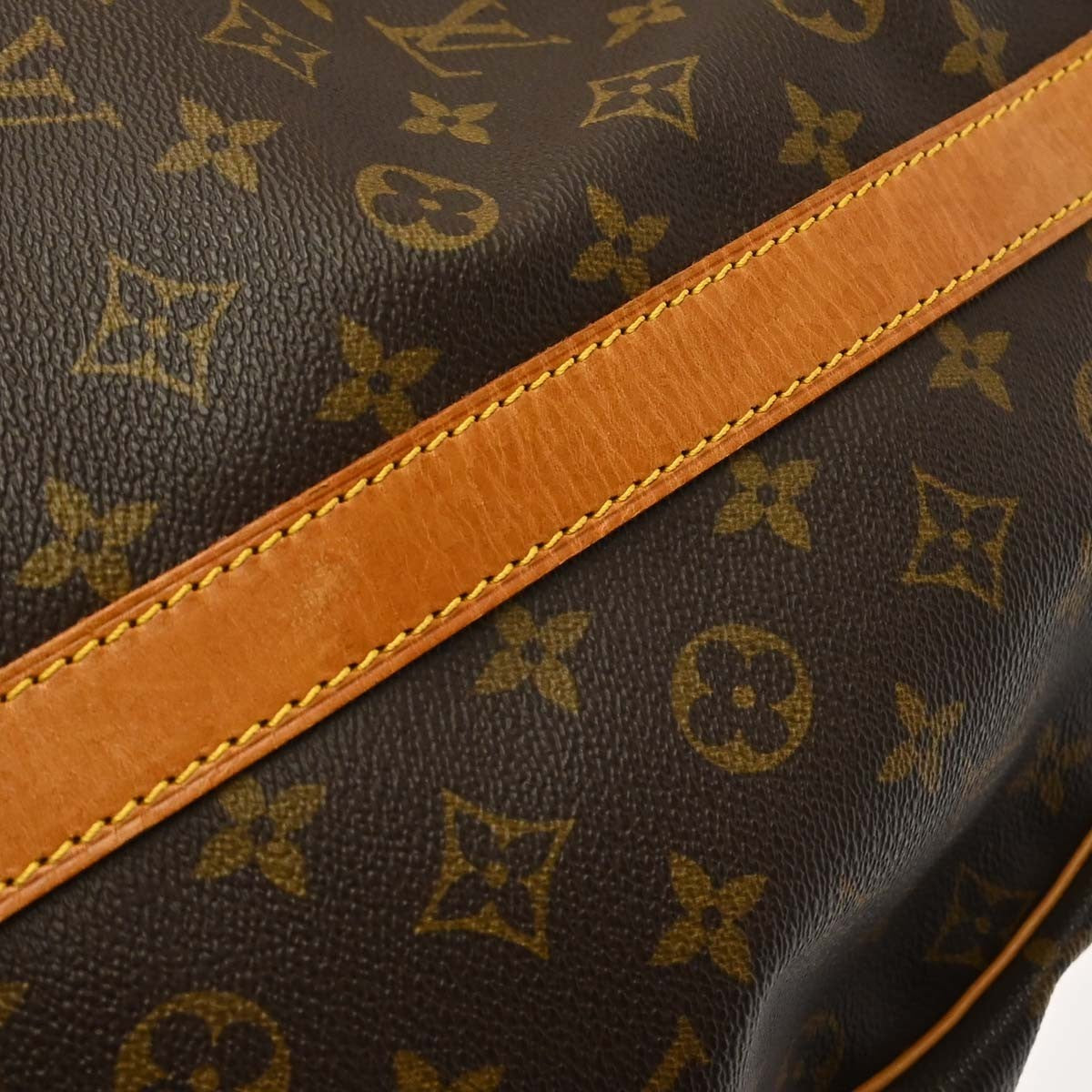 Louis Vuitton Keepall Bandouliere Monogram Canvas Brown Canvas Travel Bag Bag (Pre-Owned)