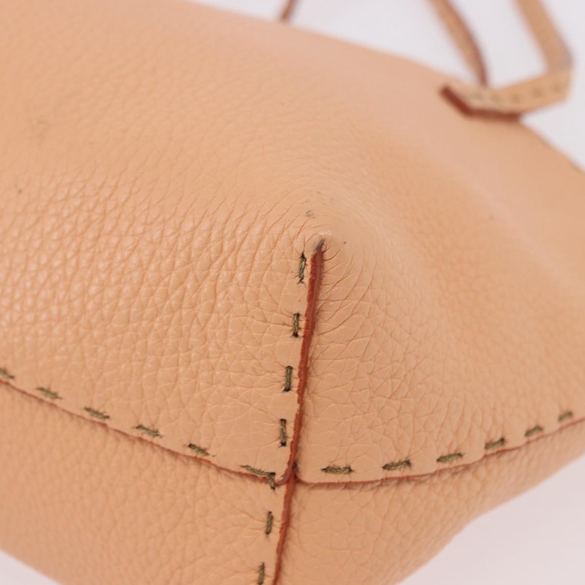 Fendi Selleria Carla Leather Orange Leather Tote Bag Bag (Pre-Owned)