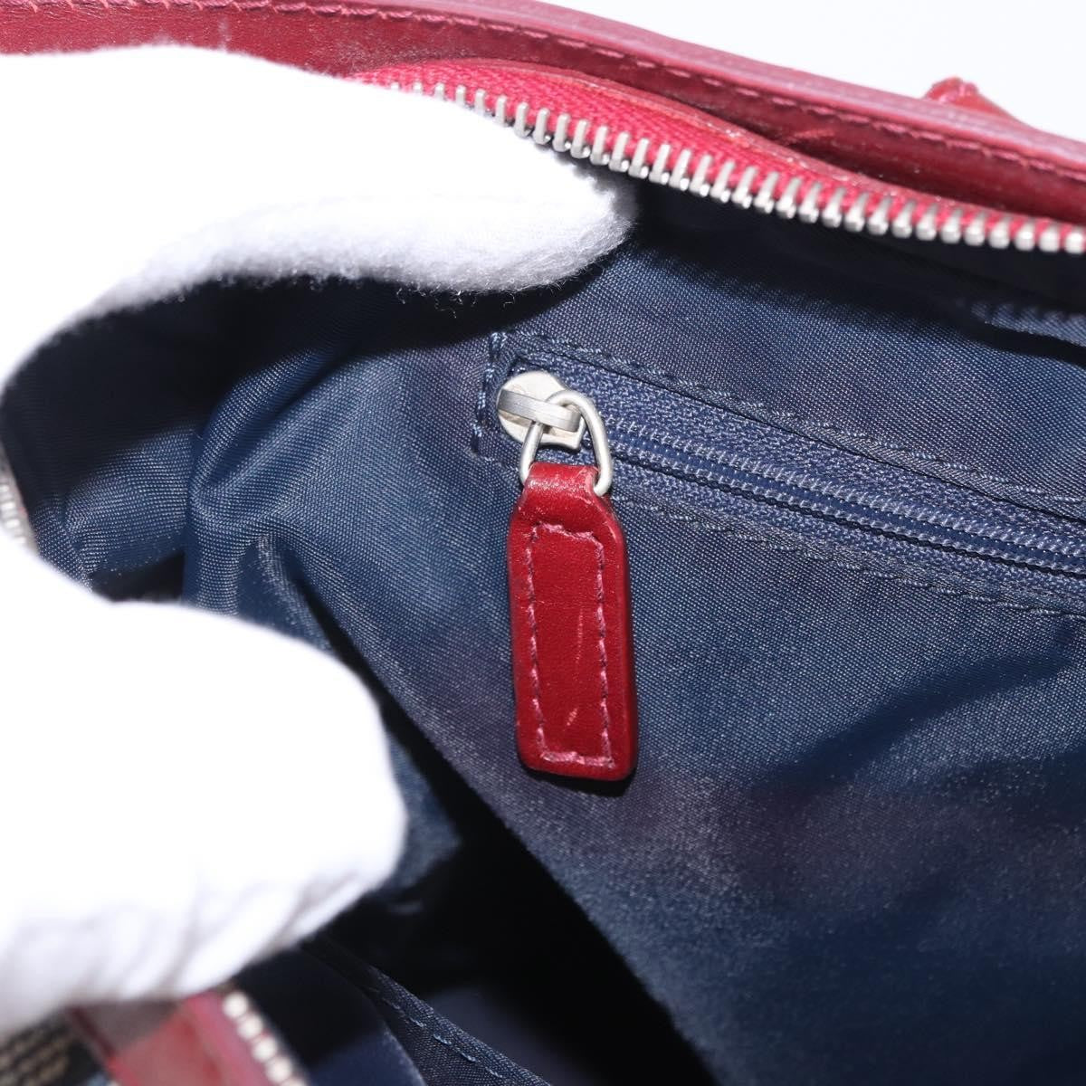 Christian Dior Vintage Trotter Zip Diorissimo Canvas Navy Canvas Tote Bag Bag (Pre-Owned)