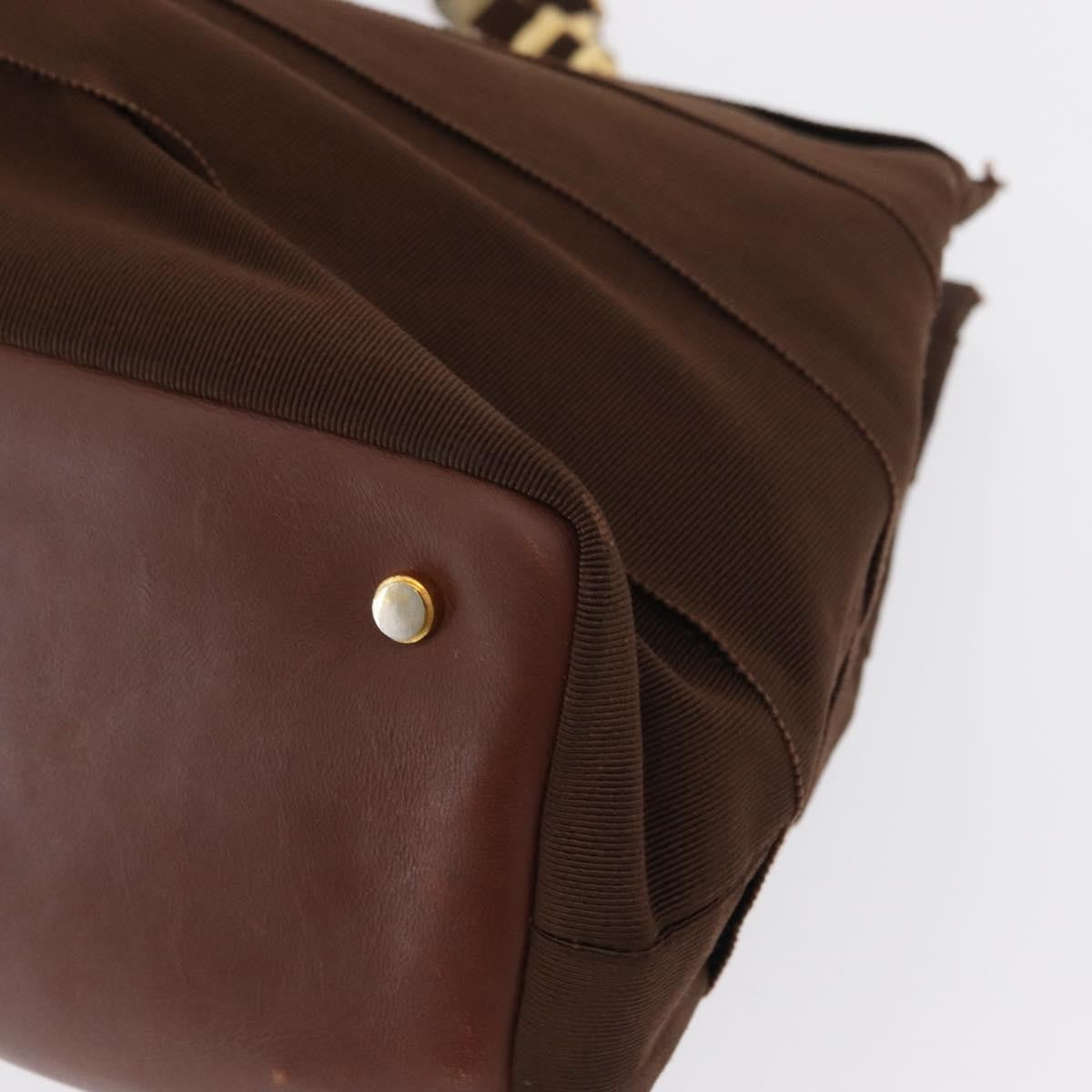 Salvatore Ferragamo Vala Tote Canvas Brown Canvas Tote Bag Bag (Pre-Owned)