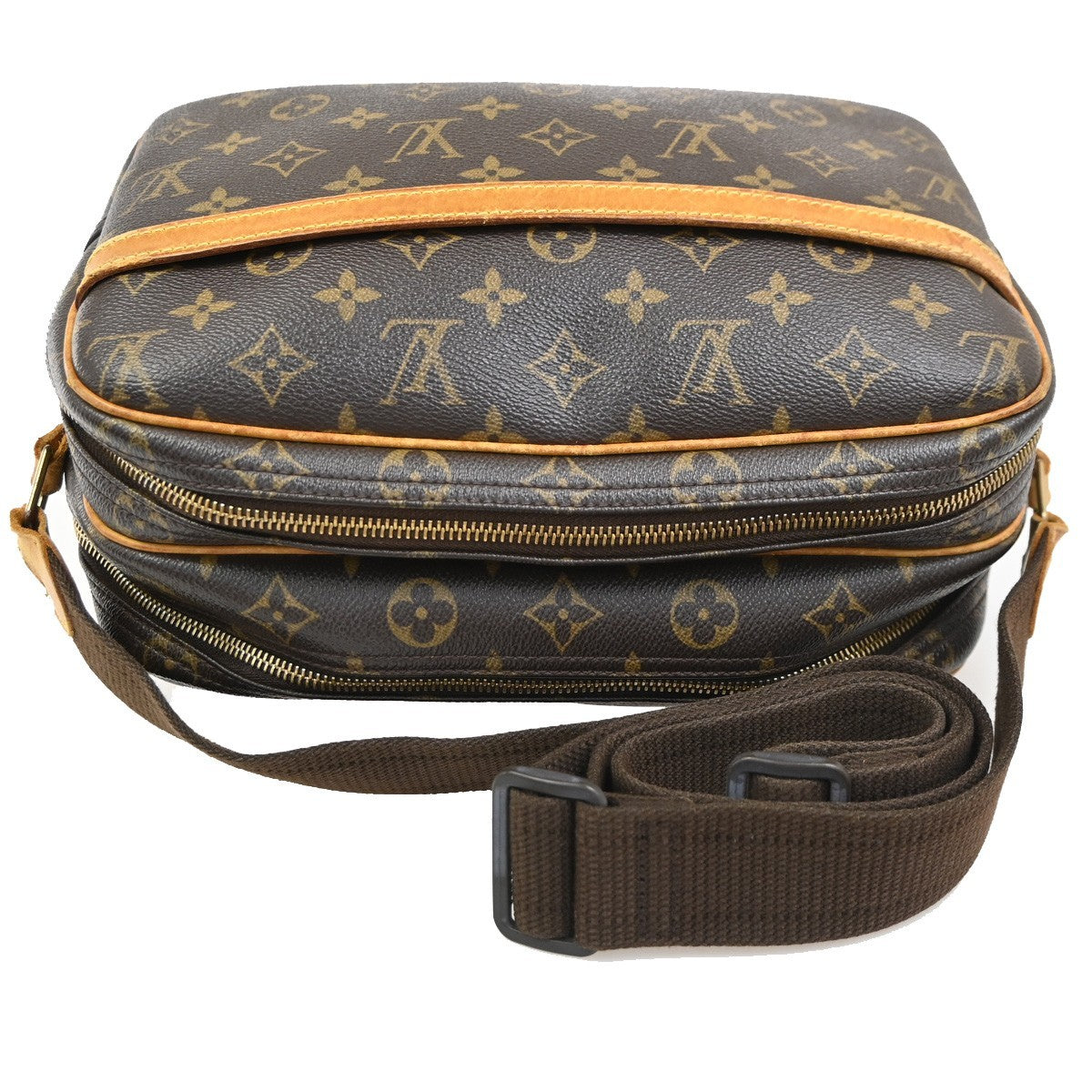 Louis Vuitton Reporter Monogram Canvas Brown Canvas Shoulder Bag Bag (Pre-Owned)