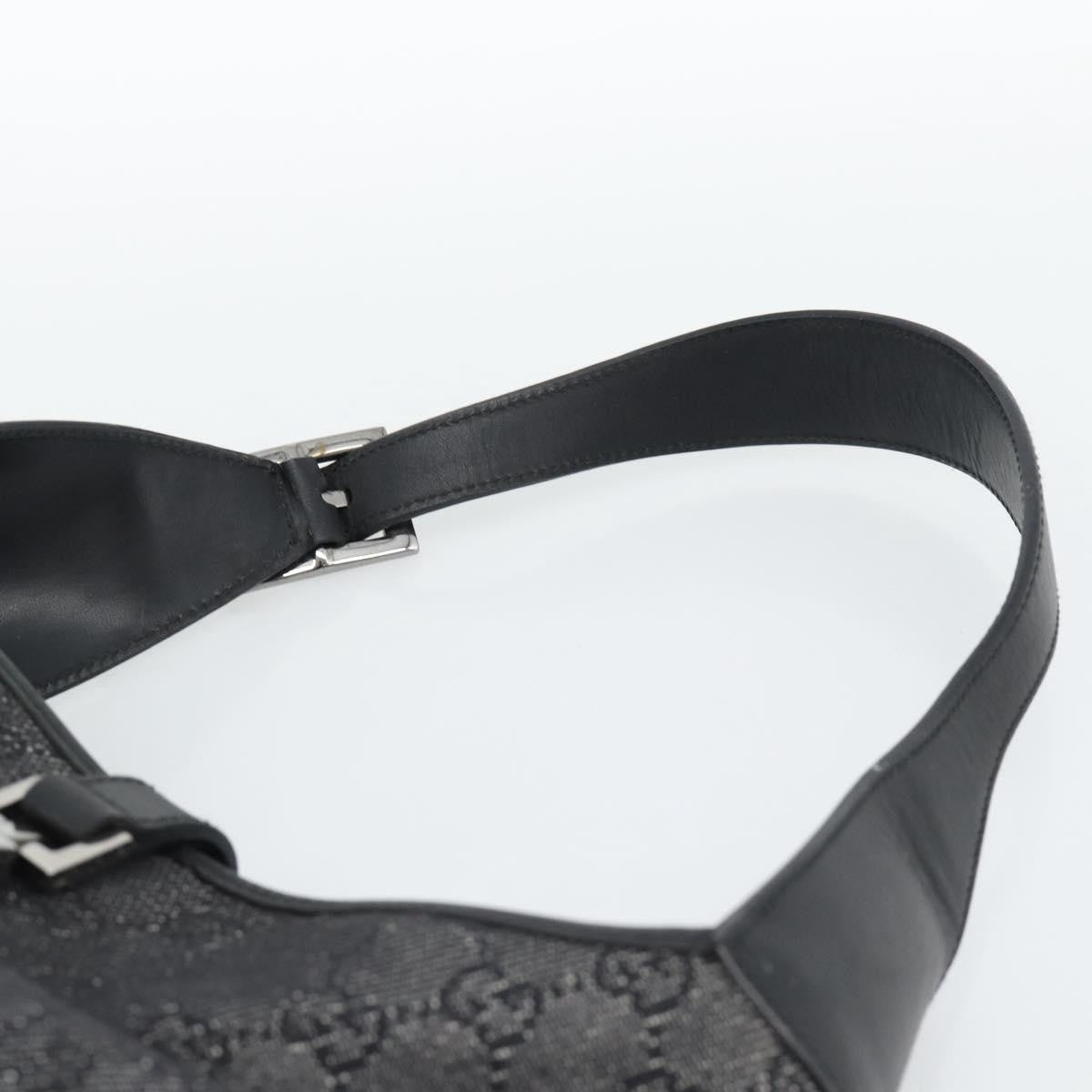 Gucci Jackie Gg Canvas And Leather Black Canvas Tote Bag Bag (Pre-Owned)