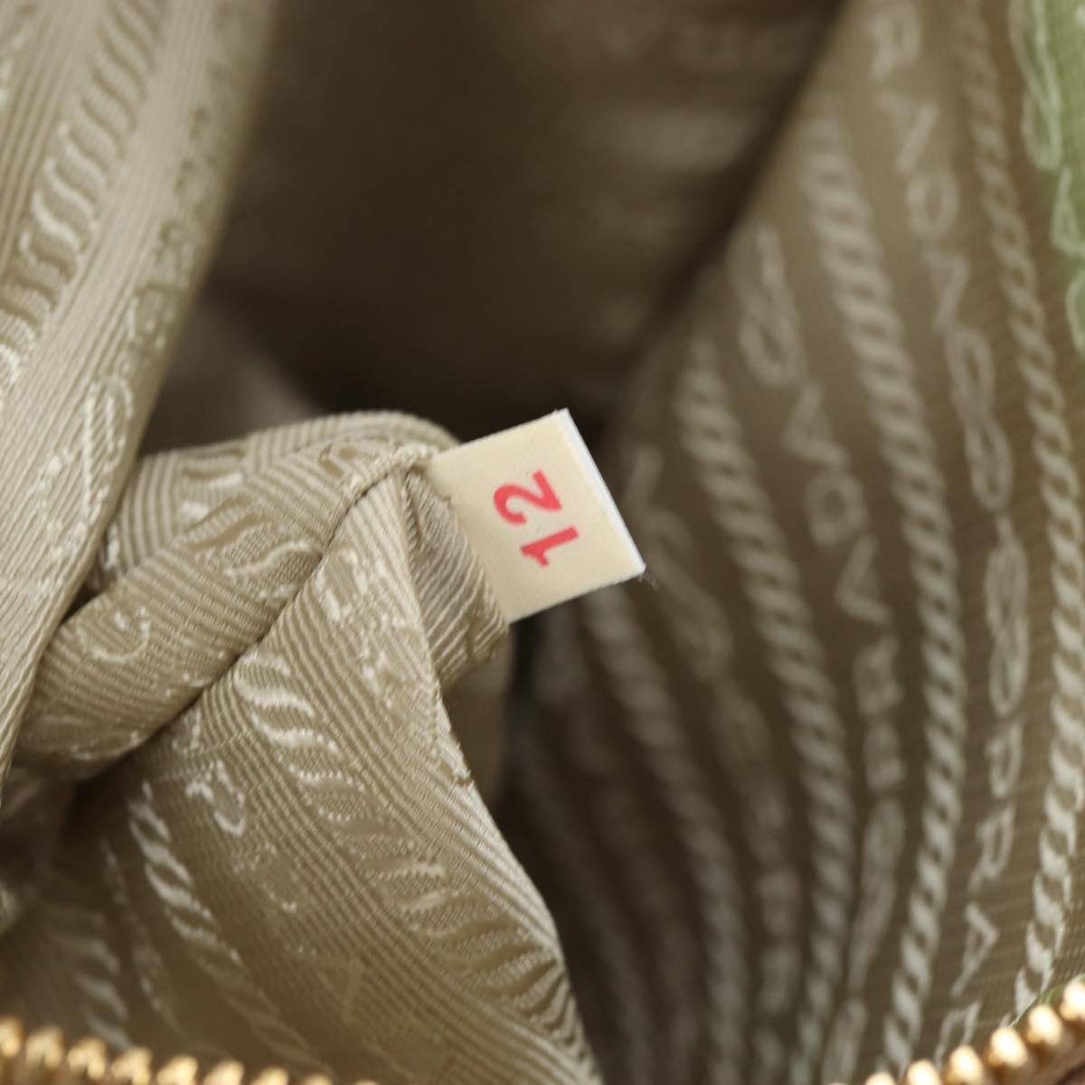 Prada Tote Leather Beige Leather Tote Bag Bag (Pre-Owned)