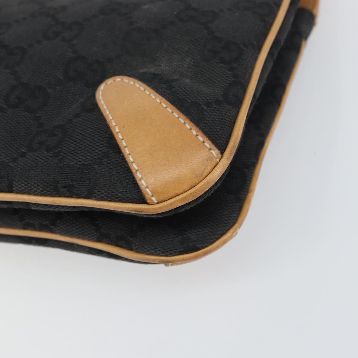 Gucci Horsebit Bracket Tote Gg Canvas And Leather Black Canvas Tote Bag Bag (Pre-Owned)