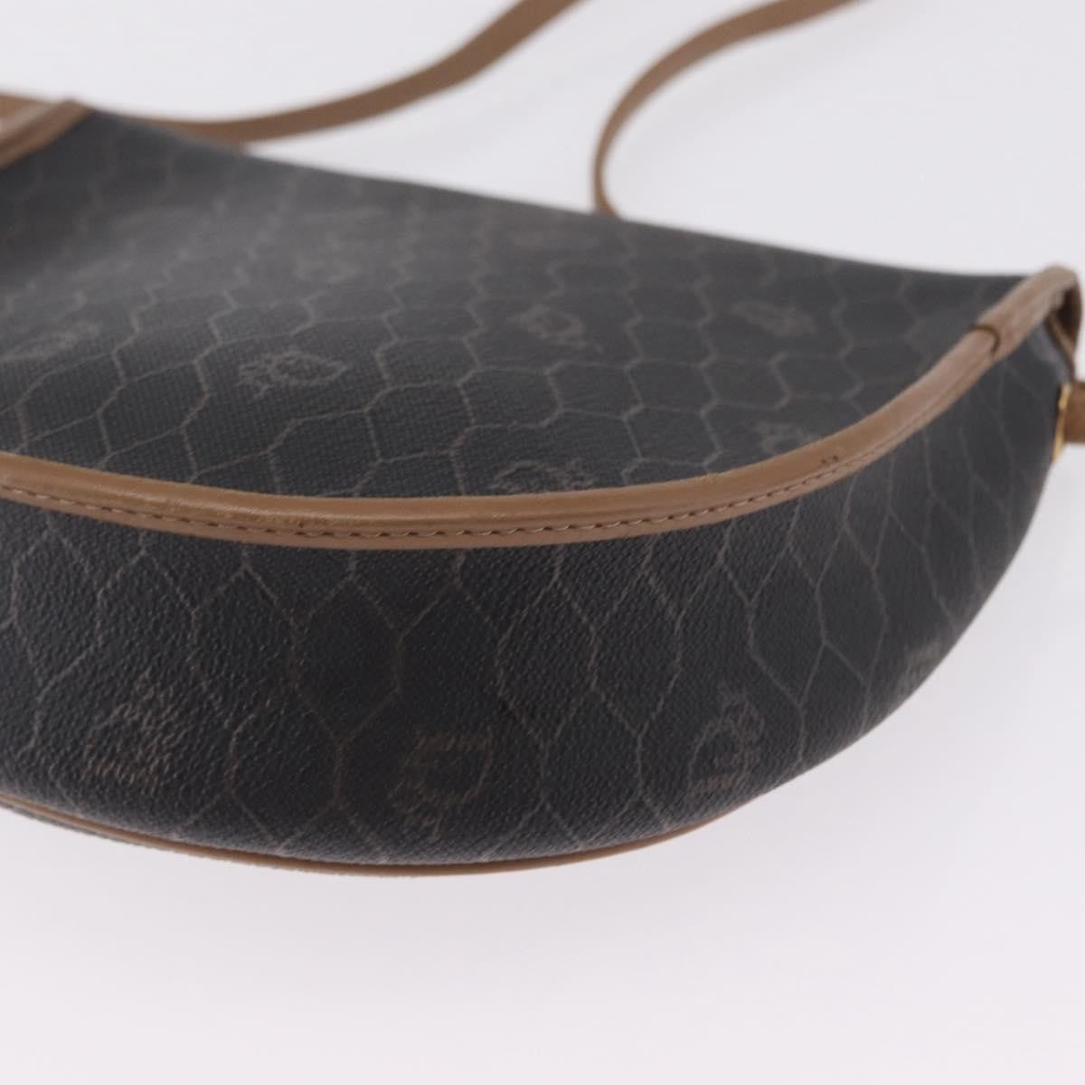 Christian Dior Vintage Honeycomb Canvas Black Canvas Shoulder Bag Bag (Pre-Owned)