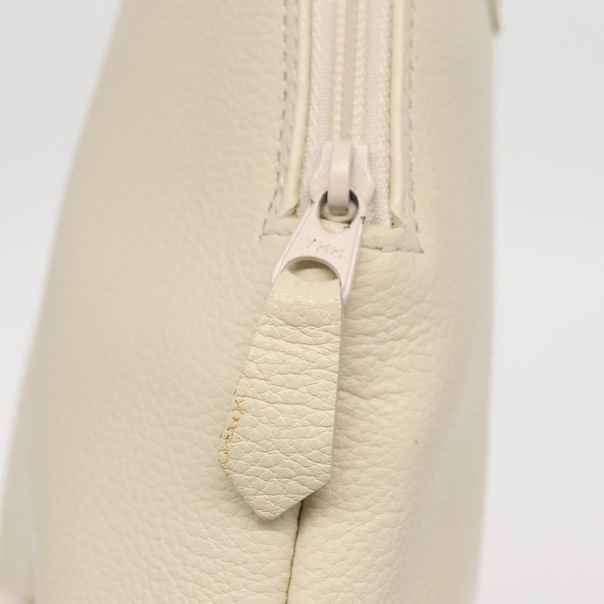 Saint Laurent Vintage Handbag Leather White Leather Handbag (Pre-Owned)