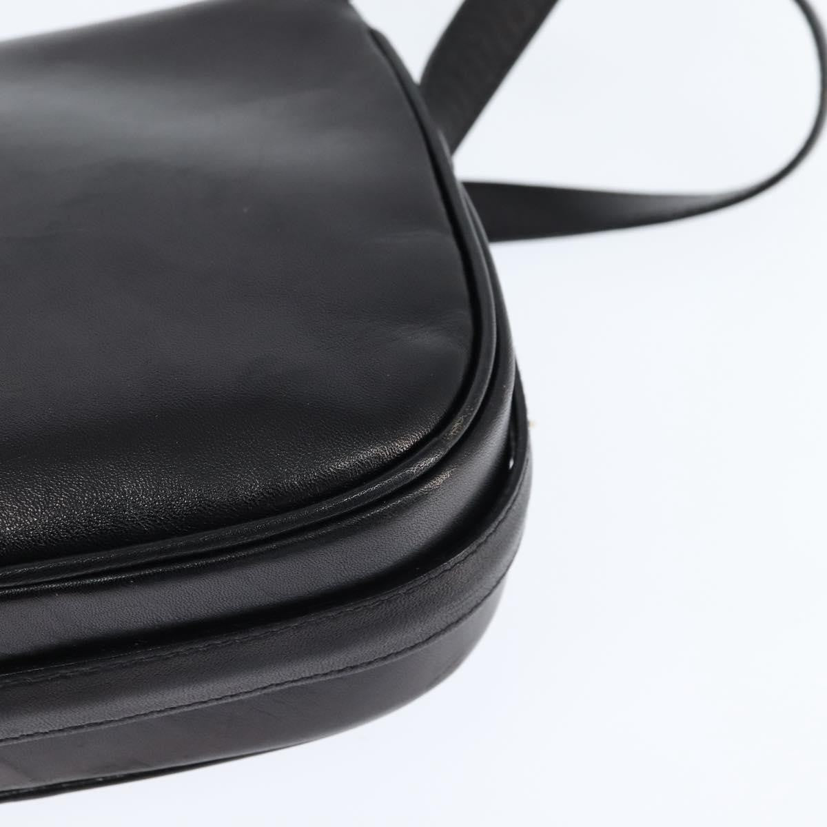 Celine Shoulder Leather Black Leather Shoulder Bag Bag (Pre-Owned)