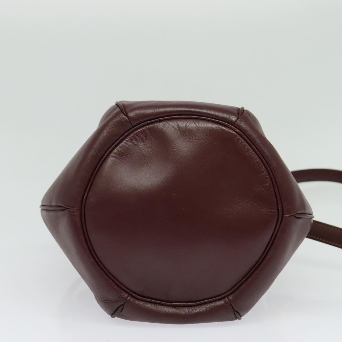 Cartier Must De Cartier Leather Burgundy Leather Shoulder Bag Bag (Pre-Owned)