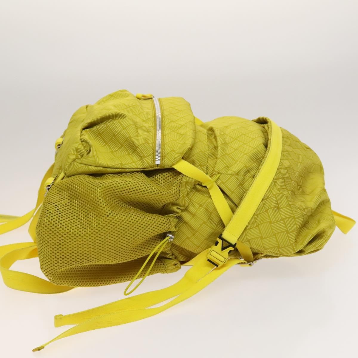 Bottega Veneta Vintage Nylon Yellow Nylon Backpack Bag (Pre-Owned)