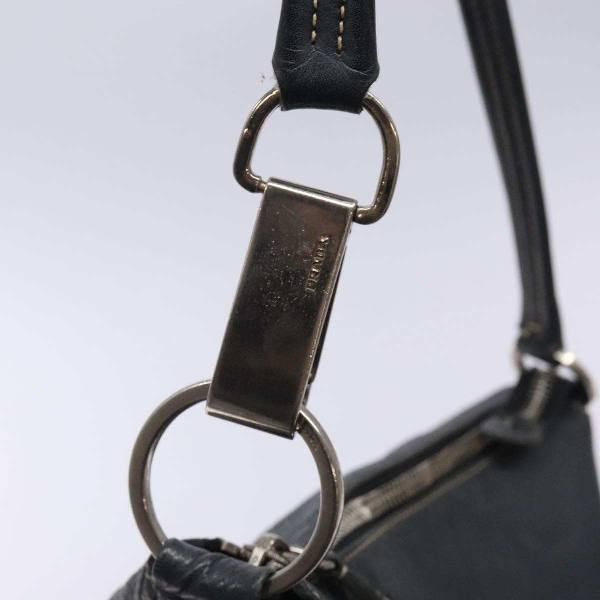 Prada Vintage Leather Navy Leather Shoulder Bag Bag (Pre-Owned)