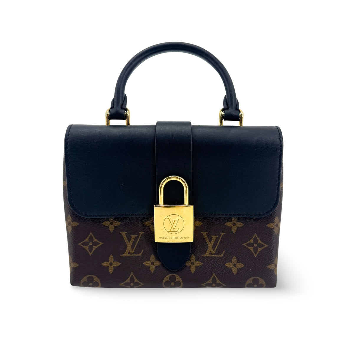 Louis Vuitton Locky Monogram Canvas With Leather Black Canvas Handbag (Pre-Owned)