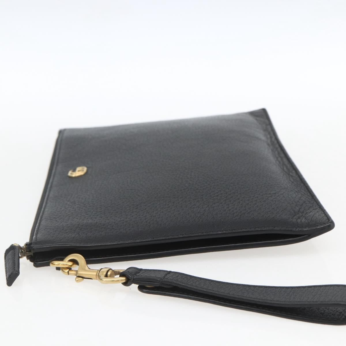 Gucci Gg Marmont Leather Black Leather Clutche & Pouche Bag (Pre-Owned)