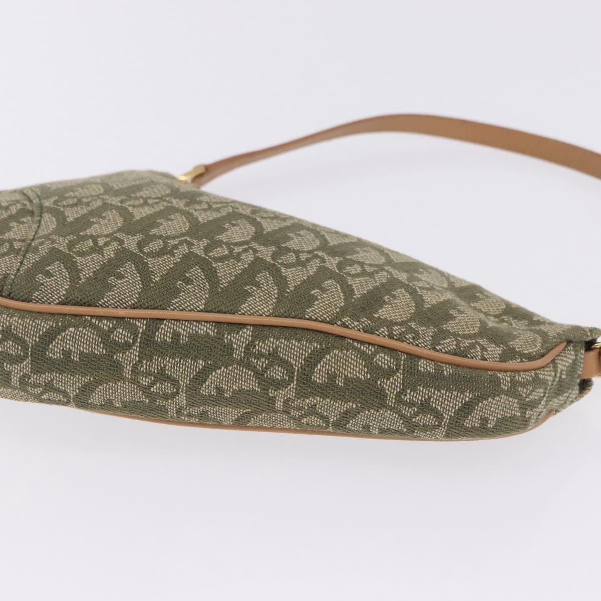 Christian Dior Saddle Canvas Khaki Canvas Handbag (Pre-Owned)