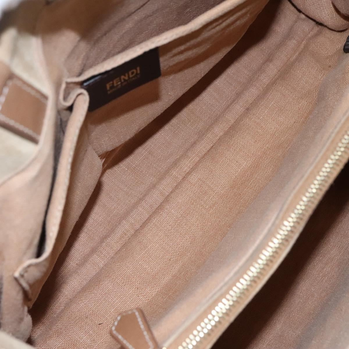 Fendi 2Jours Canvas Beige Canvas Tote Bag Bag (Pre-Owned)