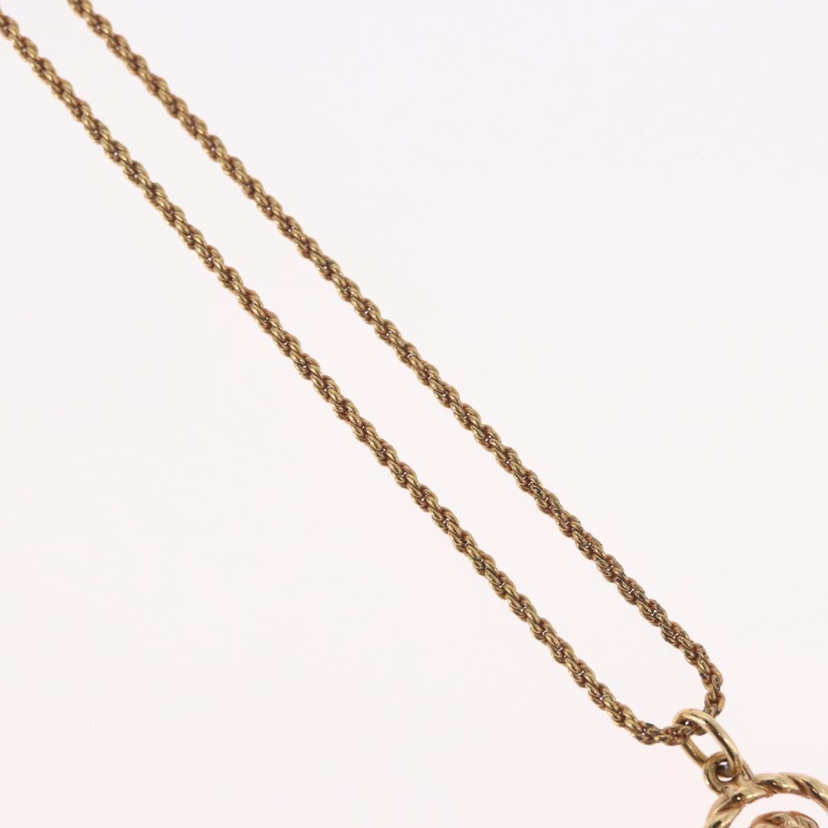 Christian Dior Cd Pendant Gold-Plated Gold Gold_Plated Necklace Jewelry (Pre-Owned)