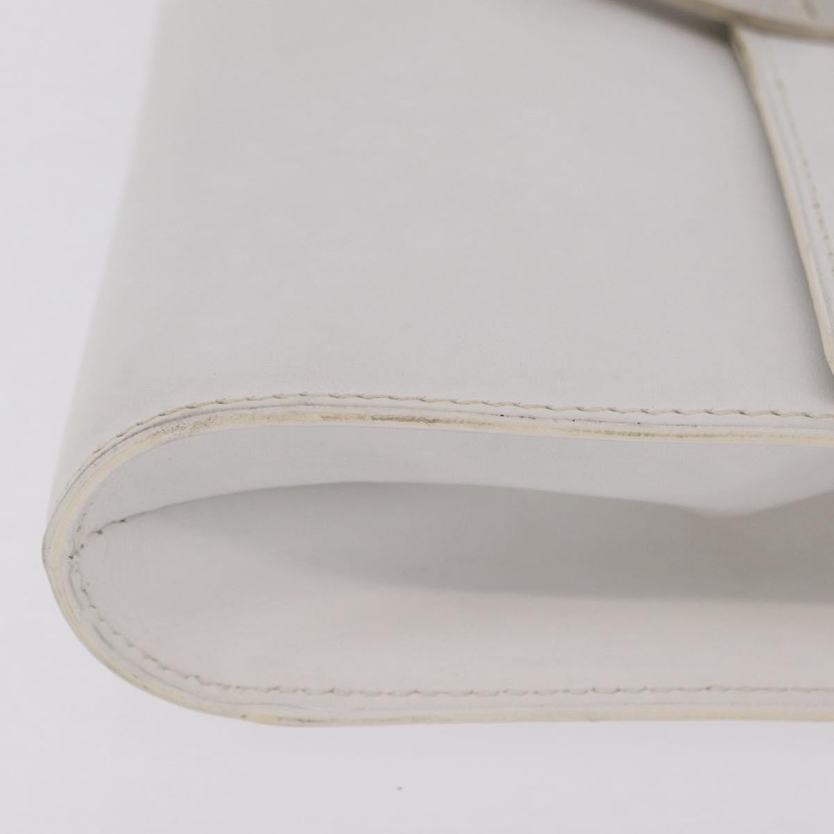 Celine Vintage Circle Logo Leather White Leather Crossbody Bag Bag (Pre-Owned)