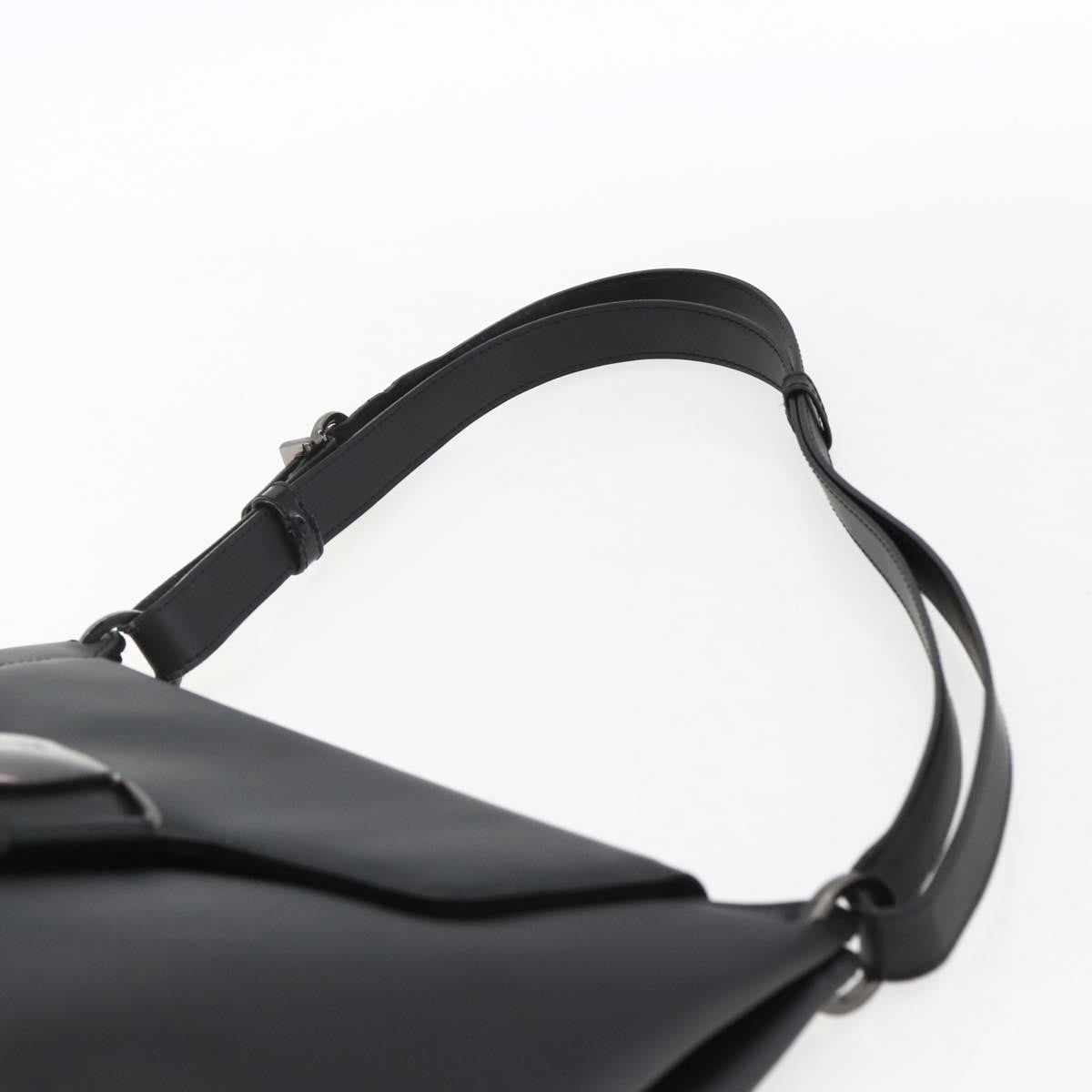 Salvatore Ferragamo Vara Leather Black Leather Shoulder Bag Bag (Pre-Owned)
