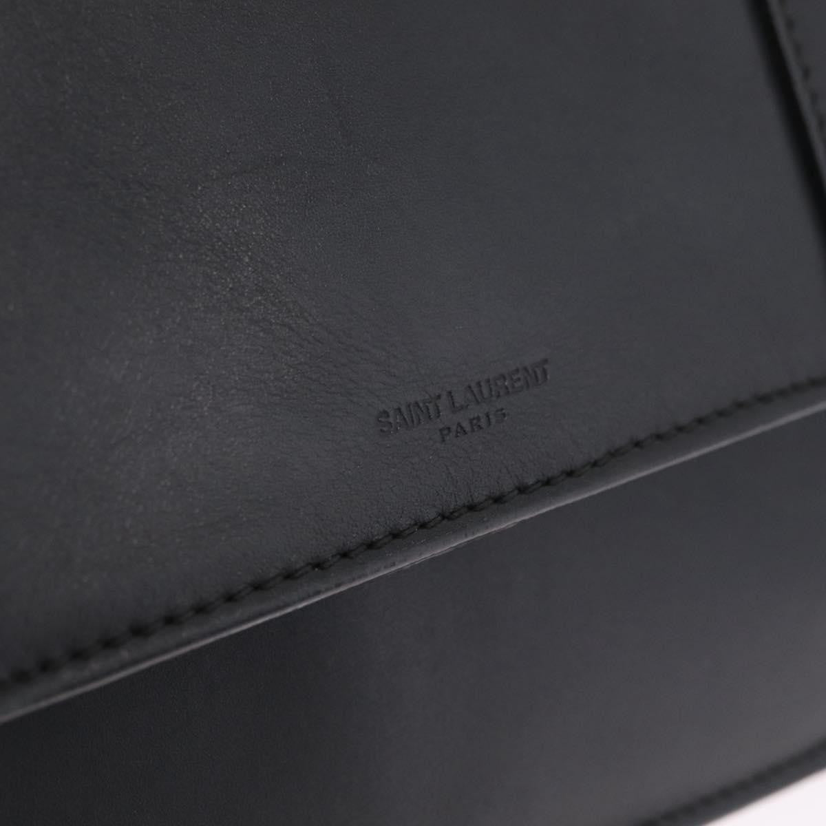 Saint Laurent Betty Leather Black Leather Handbag (Pre-Owned)