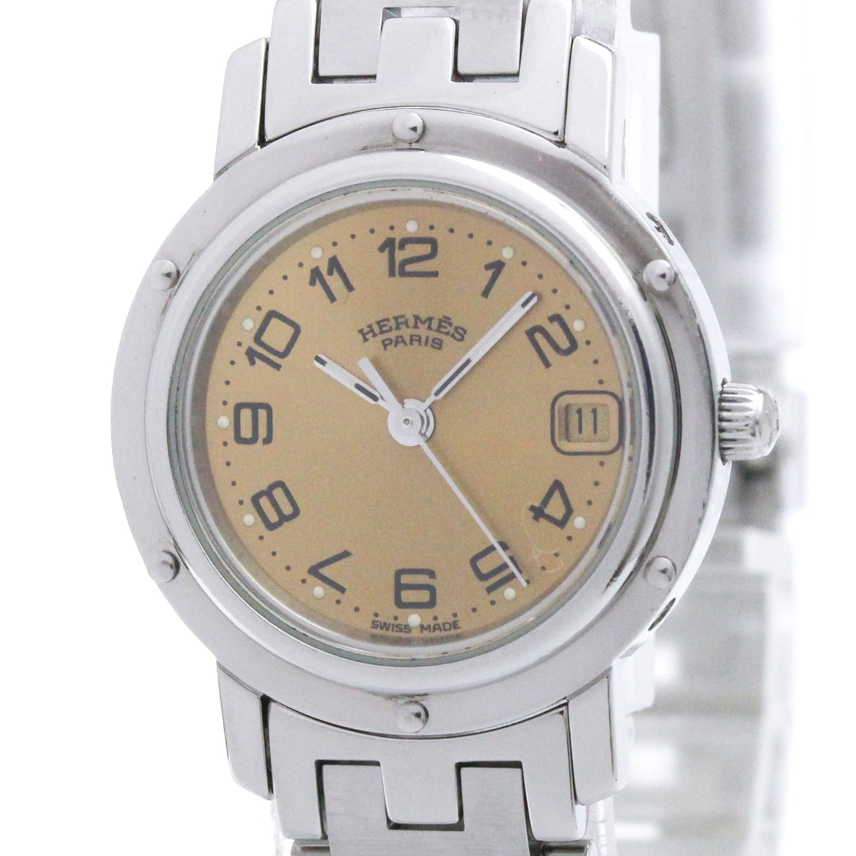 Hermes Clipper Quartz Stainless Steel Watch (Pre-Owned)