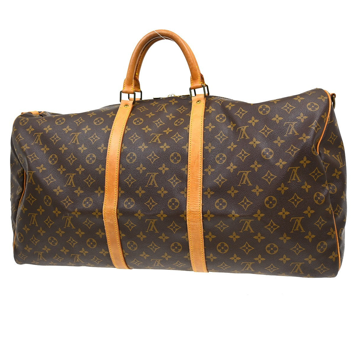 Louis Vuitton Keepall Bandoulière Monogram Brown Canvas Travel Bag Bag (Pre-Owned)